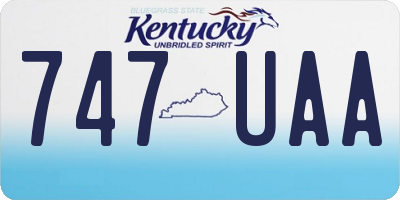 KY license plate 747UAA