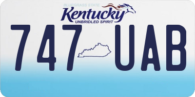 KY license plate 747UAB