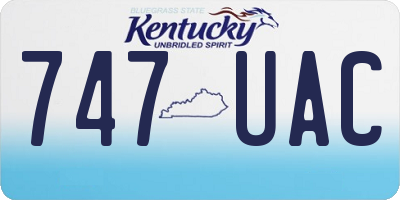 KY license plate 747UAC
