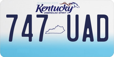 KY license plate 747UAD