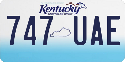 KY license plate 747UAE