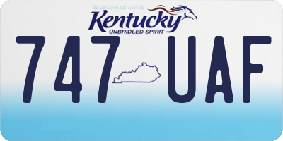 KY license plate 747UAF