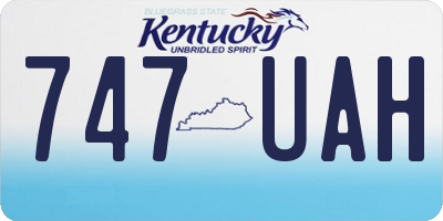 KY license plate 747UAH