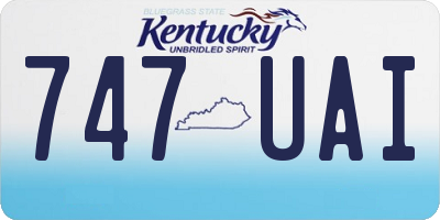 KY license plate 747UAI