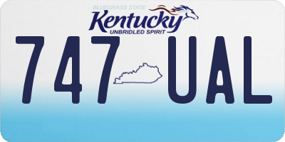 KY license plate 747UAL
