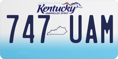 KY license plate 747UAM