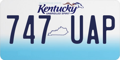 KY license plate 747UAP