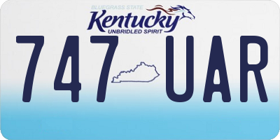 KY license plate 747UAR
