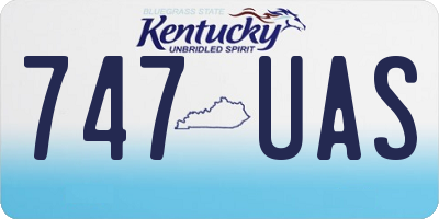 KY license plate 747UAS