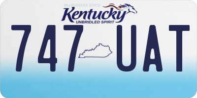 KY license plate 747UAT