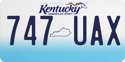 KY license plate 747UAX