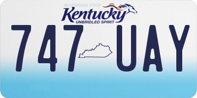 KY license plate 747UAY