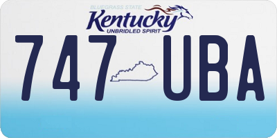 KY license plate 747UBA