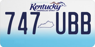 KY license plate 747UBB