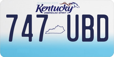 KY license plate 747UBD