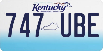 KY license plate 747UBE