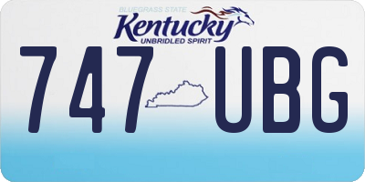 KY license plate 747UBG