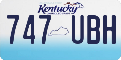 KY license plate 747UBH