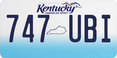 KY license plate 747UBI