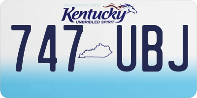 KY license plate 747UBJ
