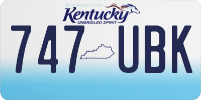 KY license plate 747UBK
