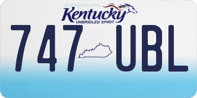 KY license plate 747UBL