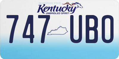 KY license plate 747UBO