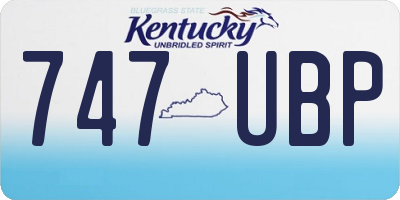 KY license plate 747UBP