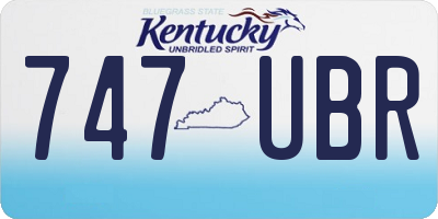 KY license plate 747UBR