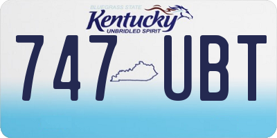 KY license plate 747UBT