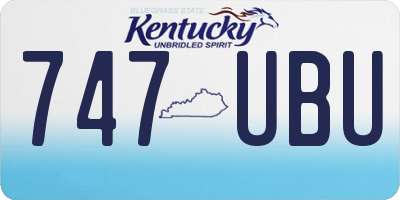 KY license plate 747UBU