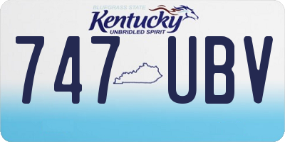 KY license plate 747UBV