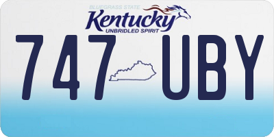 KY license plate 747UBY
