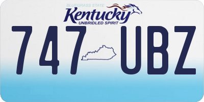 KY license plate 747UBZ