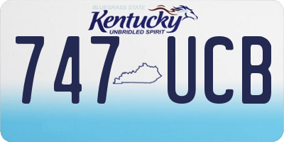 KY license plate 747UCB