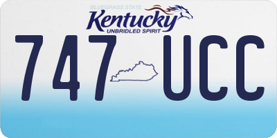 KY license plate 747UCC