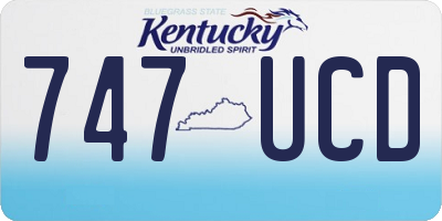 KY license plate 747UCD