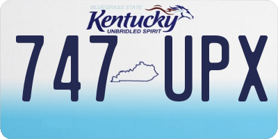 KY license plate 747UPX