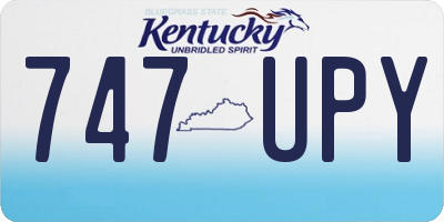 KY license plate 747UPY