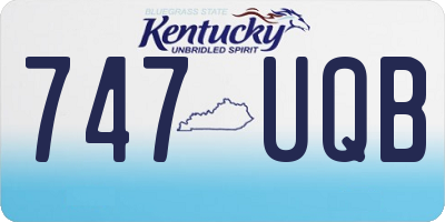 KY license plate 747UQB