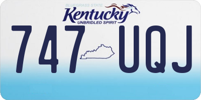 KY license plate 747UQJ