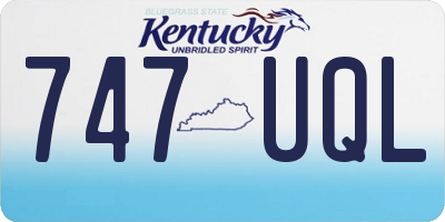 KY license plate 747UQL