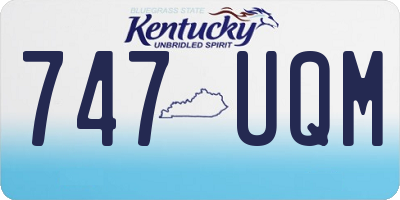 KY license plate 747UQM