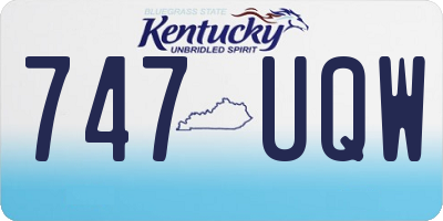 KY license plate 747UQW