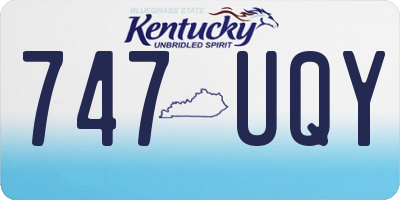 KY license plate 747UQY