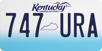 KY license plate 747URA