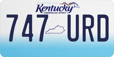 KY license plate 747URD