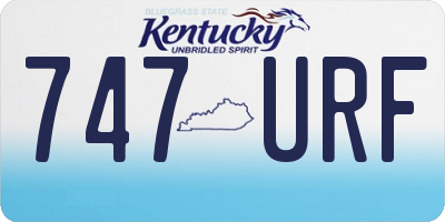 KY license plate 747URF