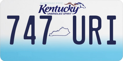 KY license plate 747URI