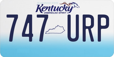 KY license plate 747URP